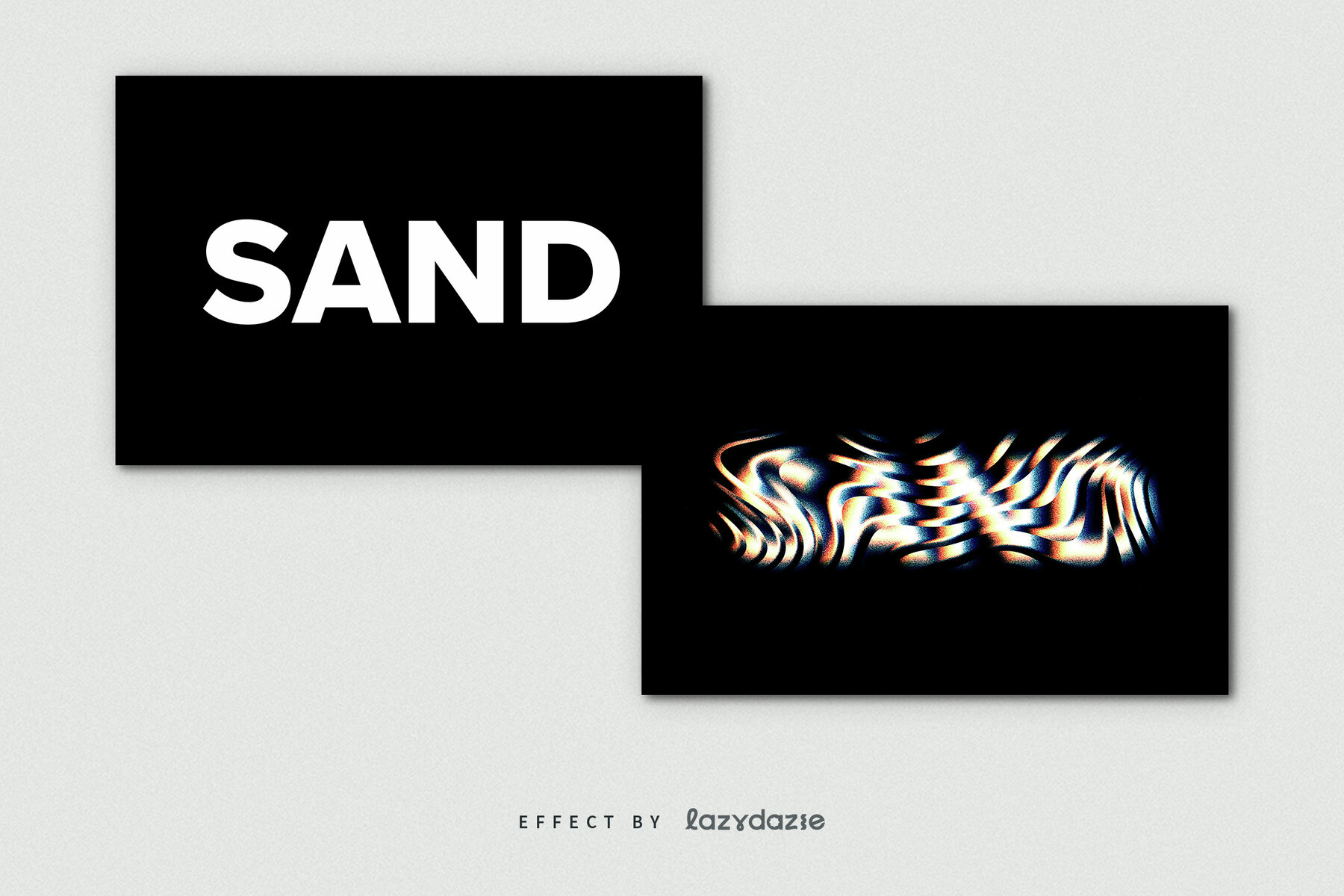 Colourful Distorted Text Effect Mockup 8