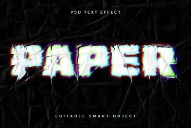 Paper Texture Text Effect Mockup