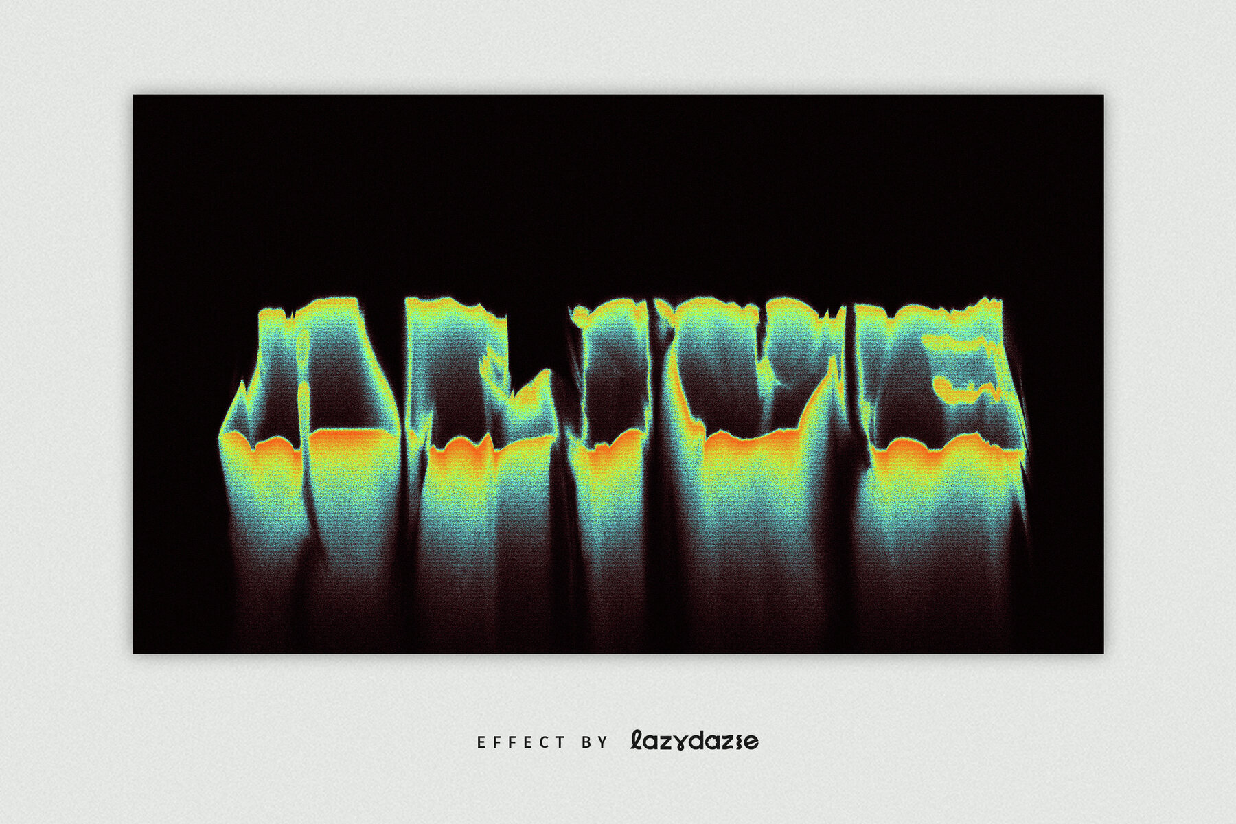 Colourful Dissolving Text Effect Mockup 3