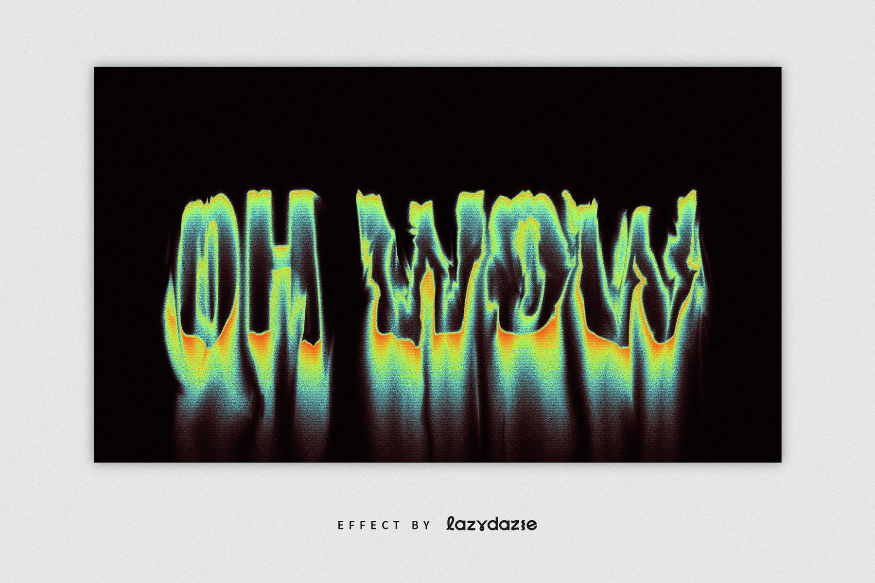 Colourful Dissolving Text Effect Mockup 5