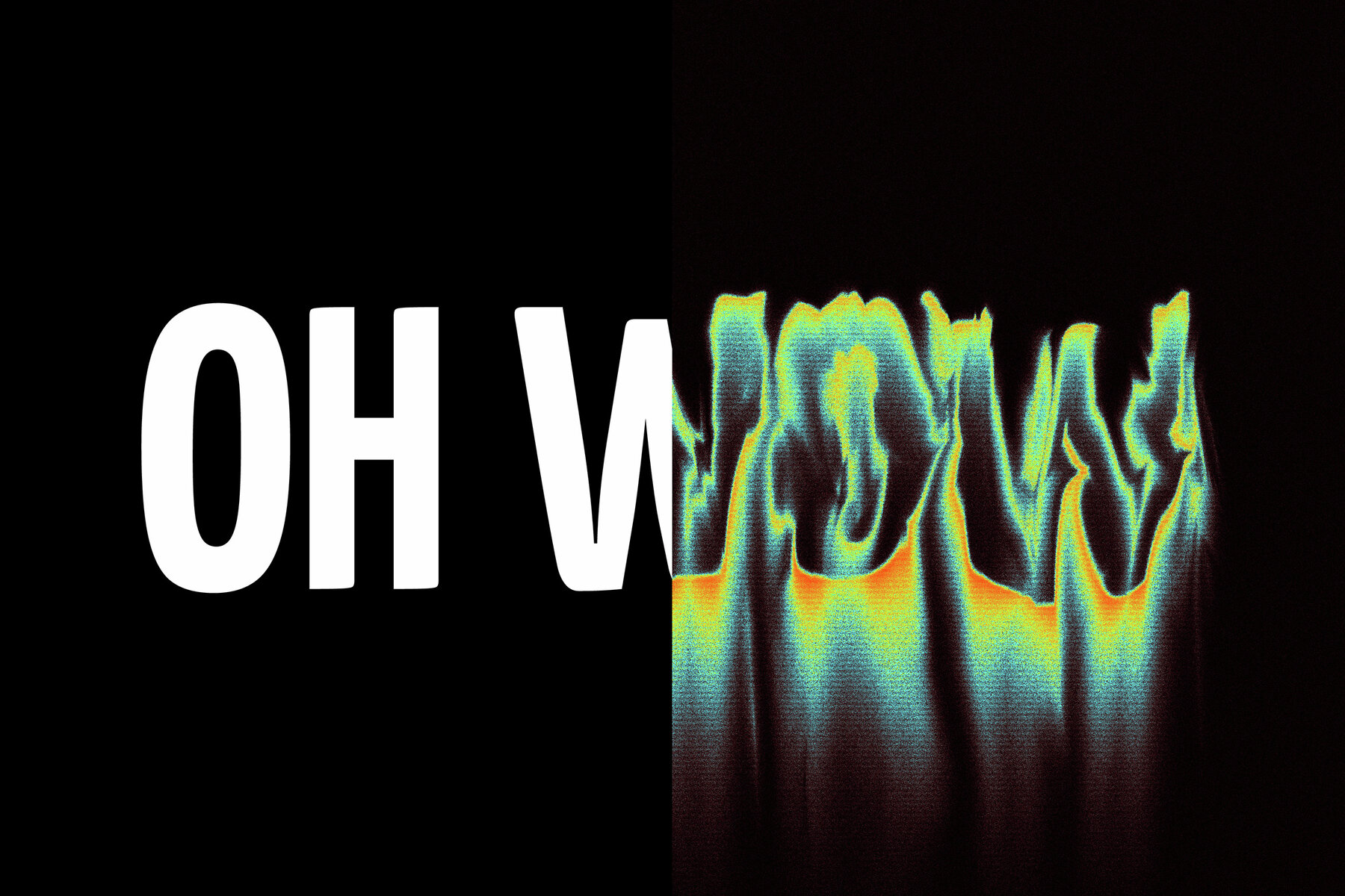 Colourful Dissolving Text Effect Mockup 7