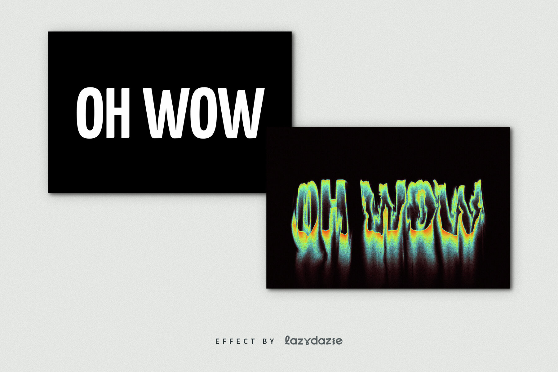 Colourful Dissolving Text Effect Mockup 8