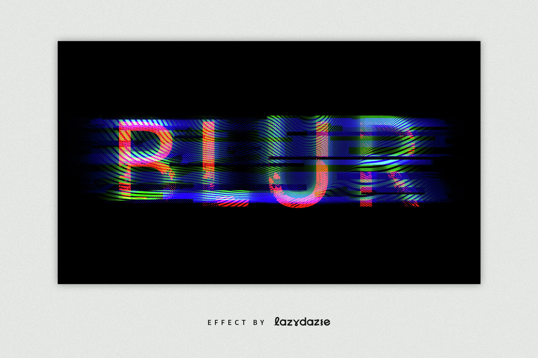 Glitch Text Effect Mockup 2