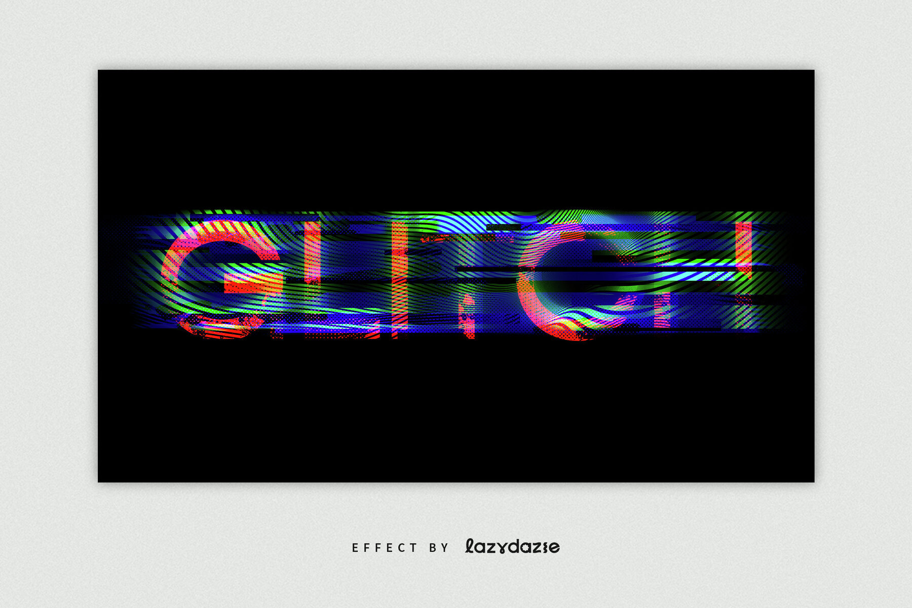 Glitch Text Effect Mockup 3