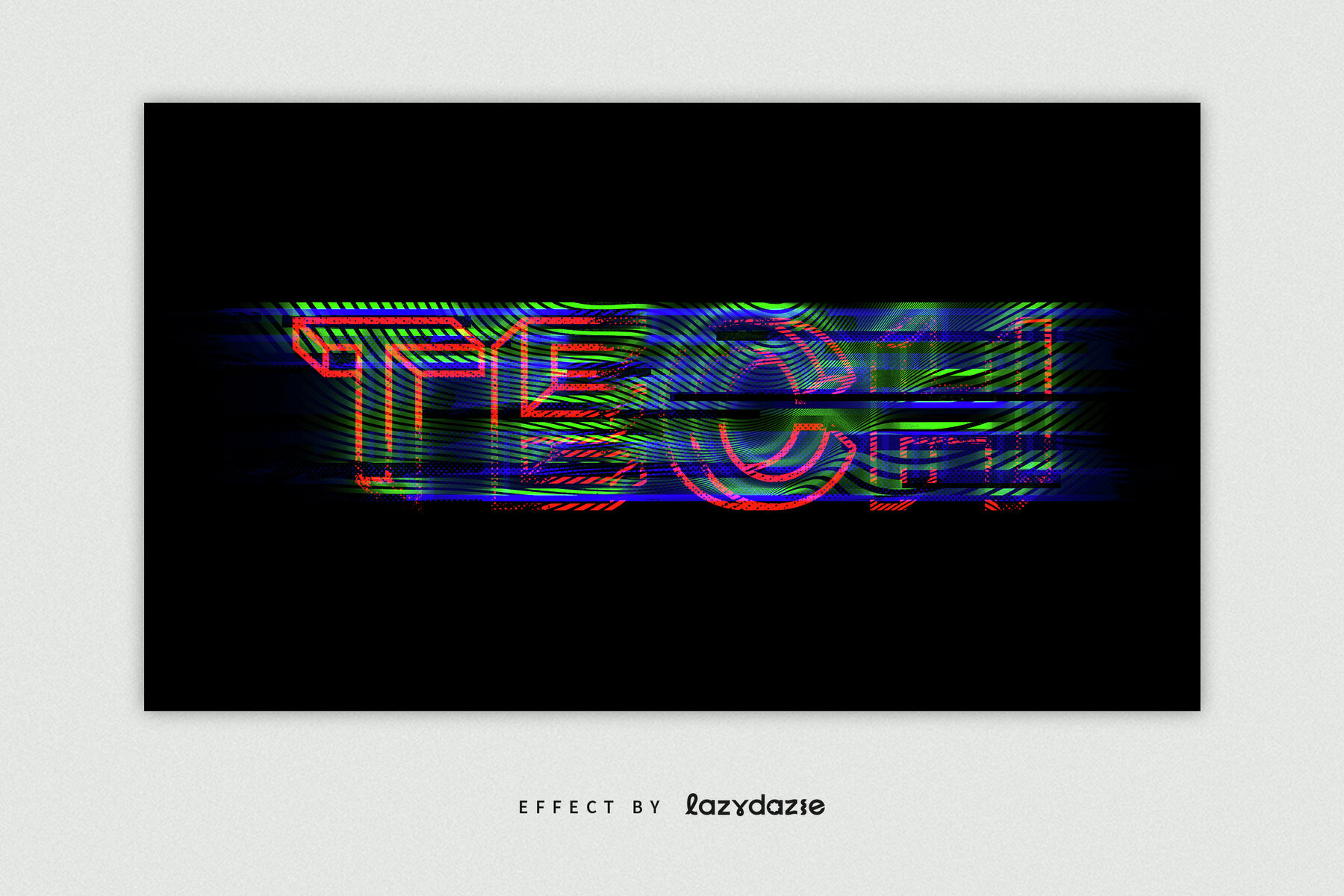 Glitch Text Effect Mockup 4