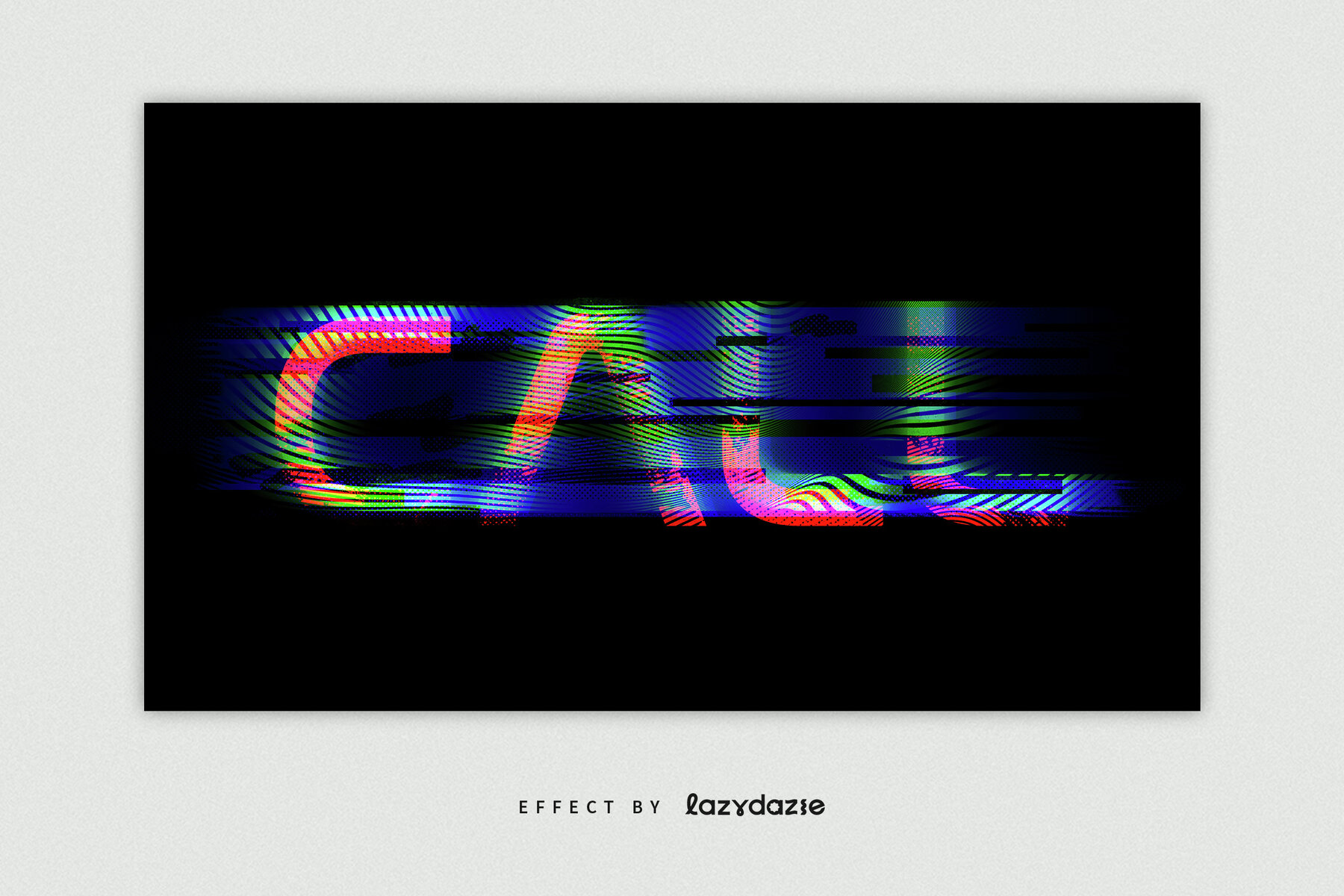 Glitch Text Effect Mockup 5
