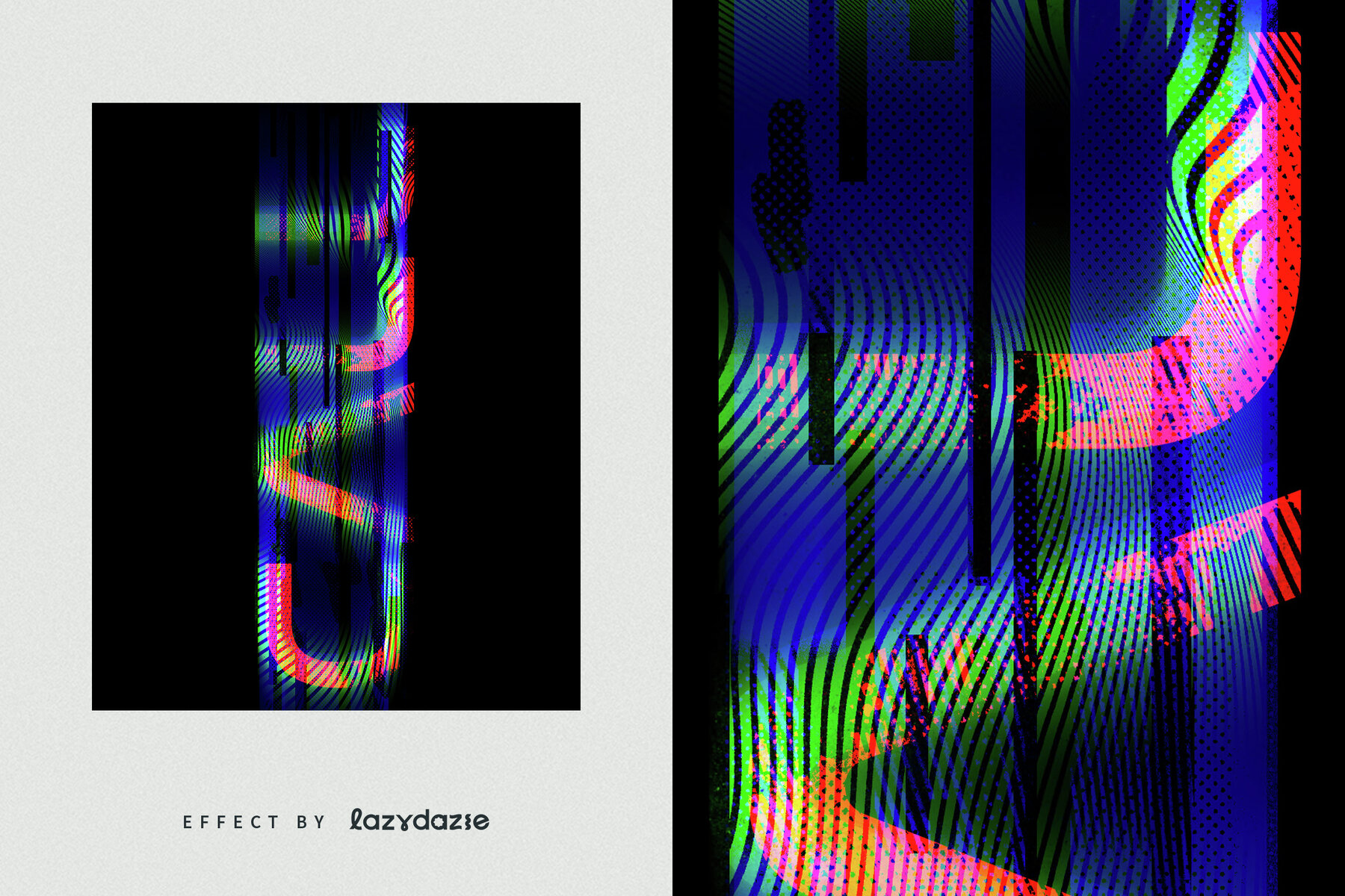 Glitch Text Effect Mockup 6