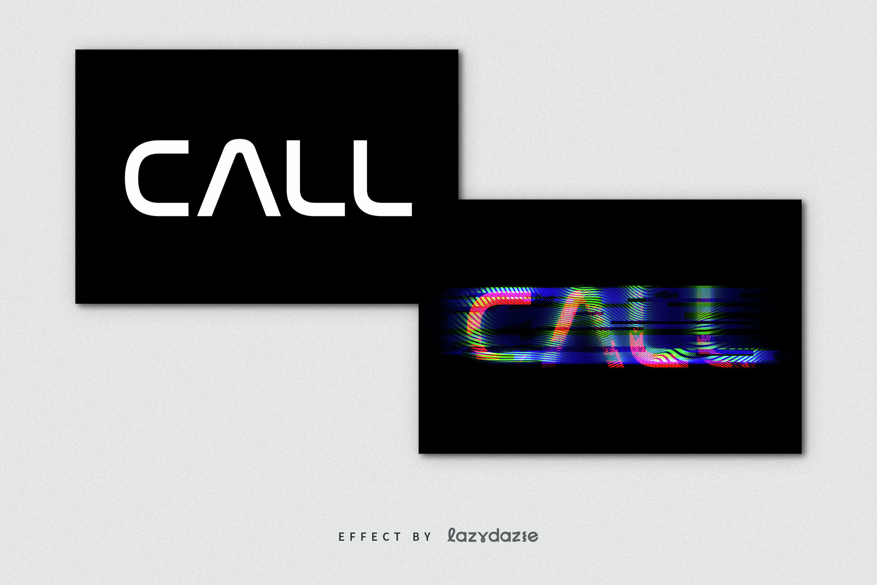 Glitch Text Effect Mockup 8
