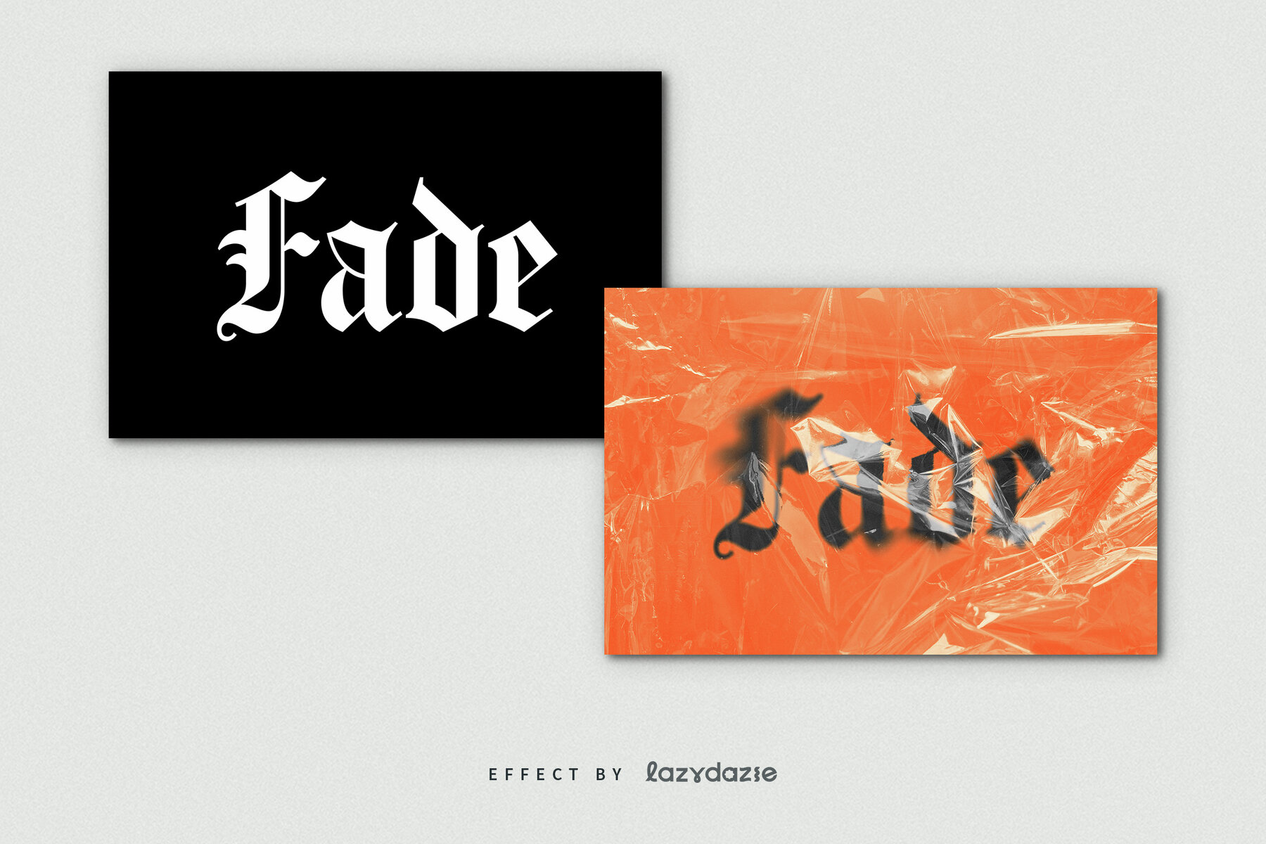 Distorted Plastic Text Effect Mockup 8