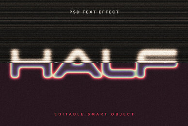 Split Text Effect Mockup