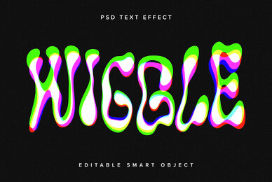 RGB Offset Text Effect Mockup