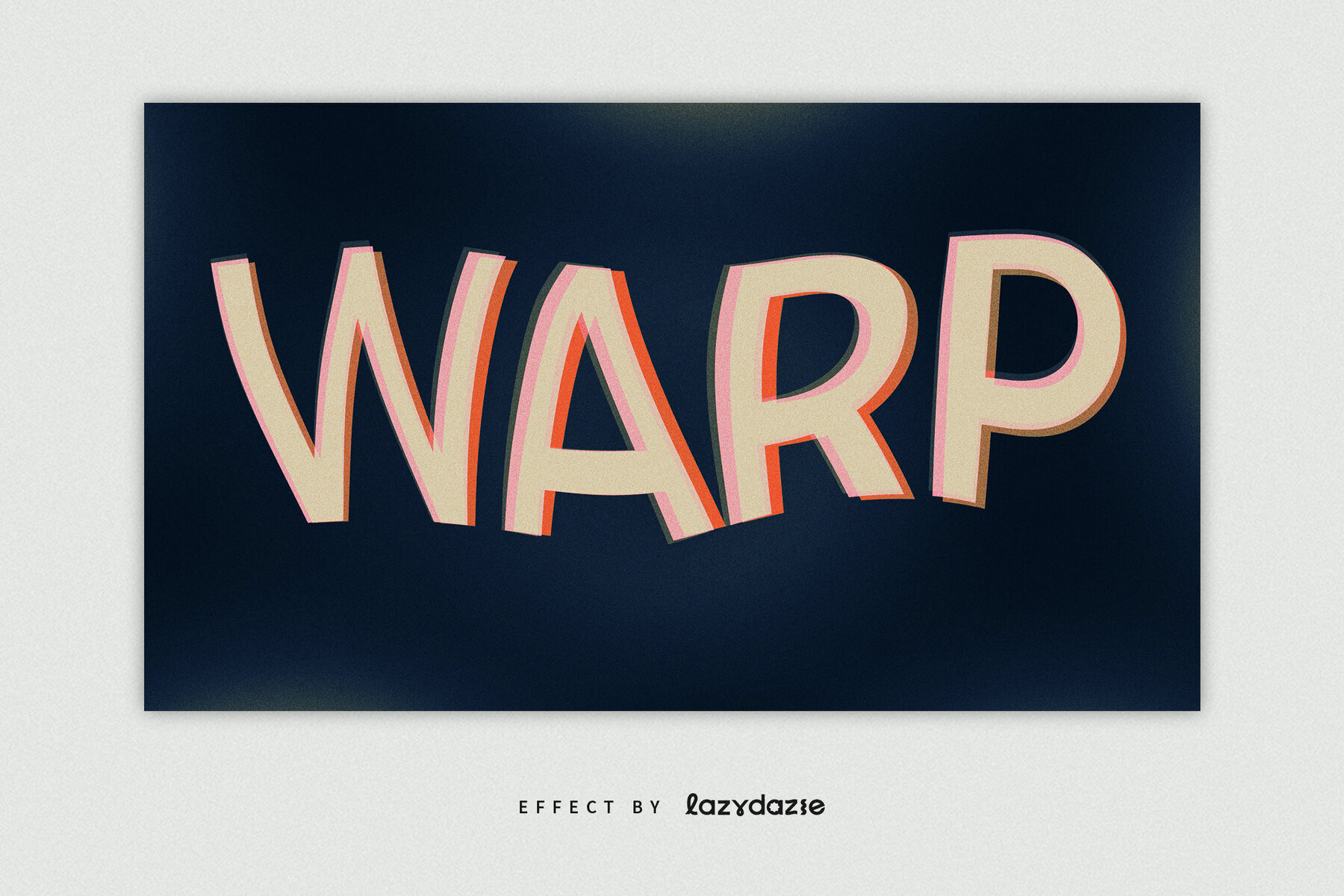 Layered Distorted Text Effect Mockup 3