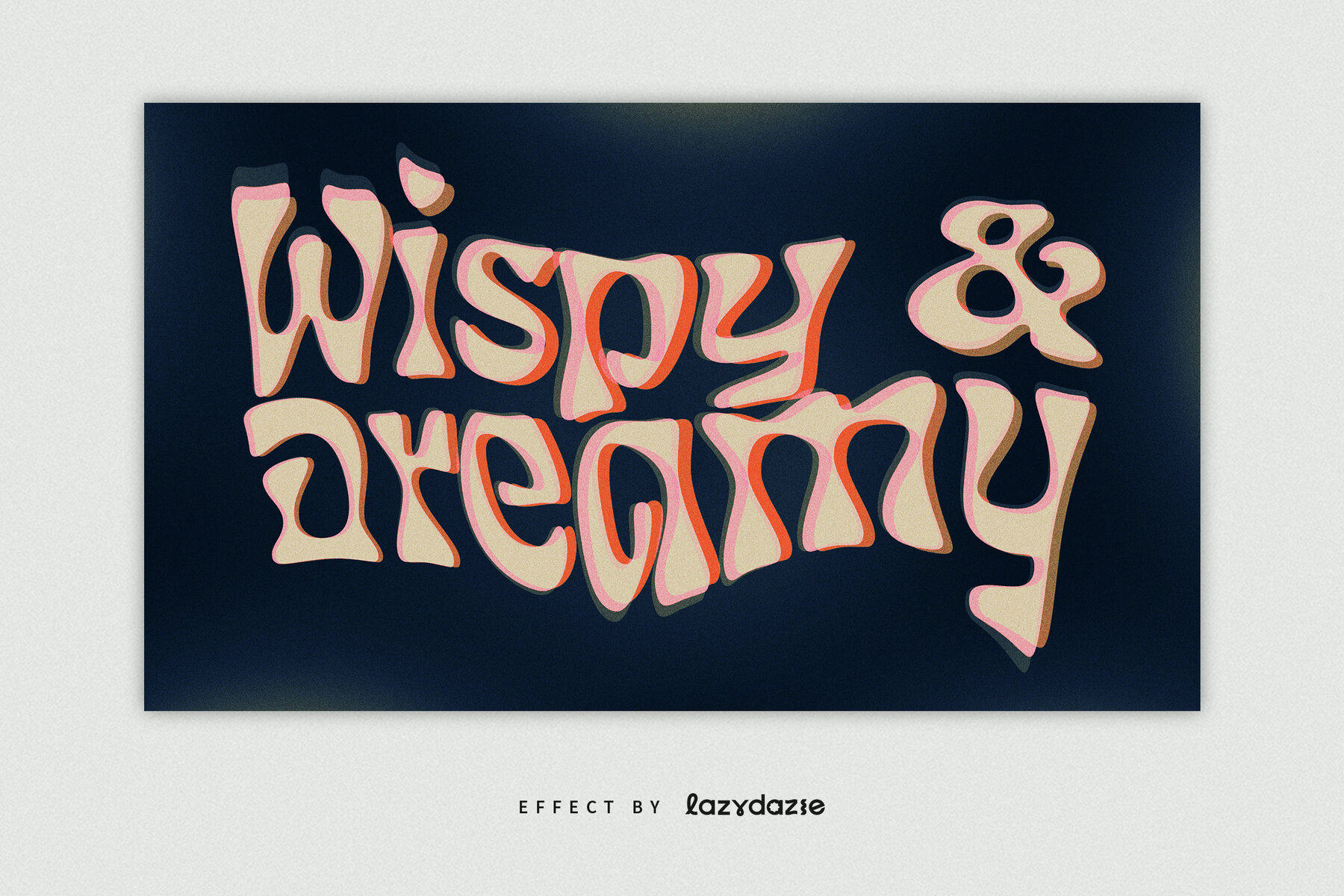 Layered Distorted Text Effect Mockup 4