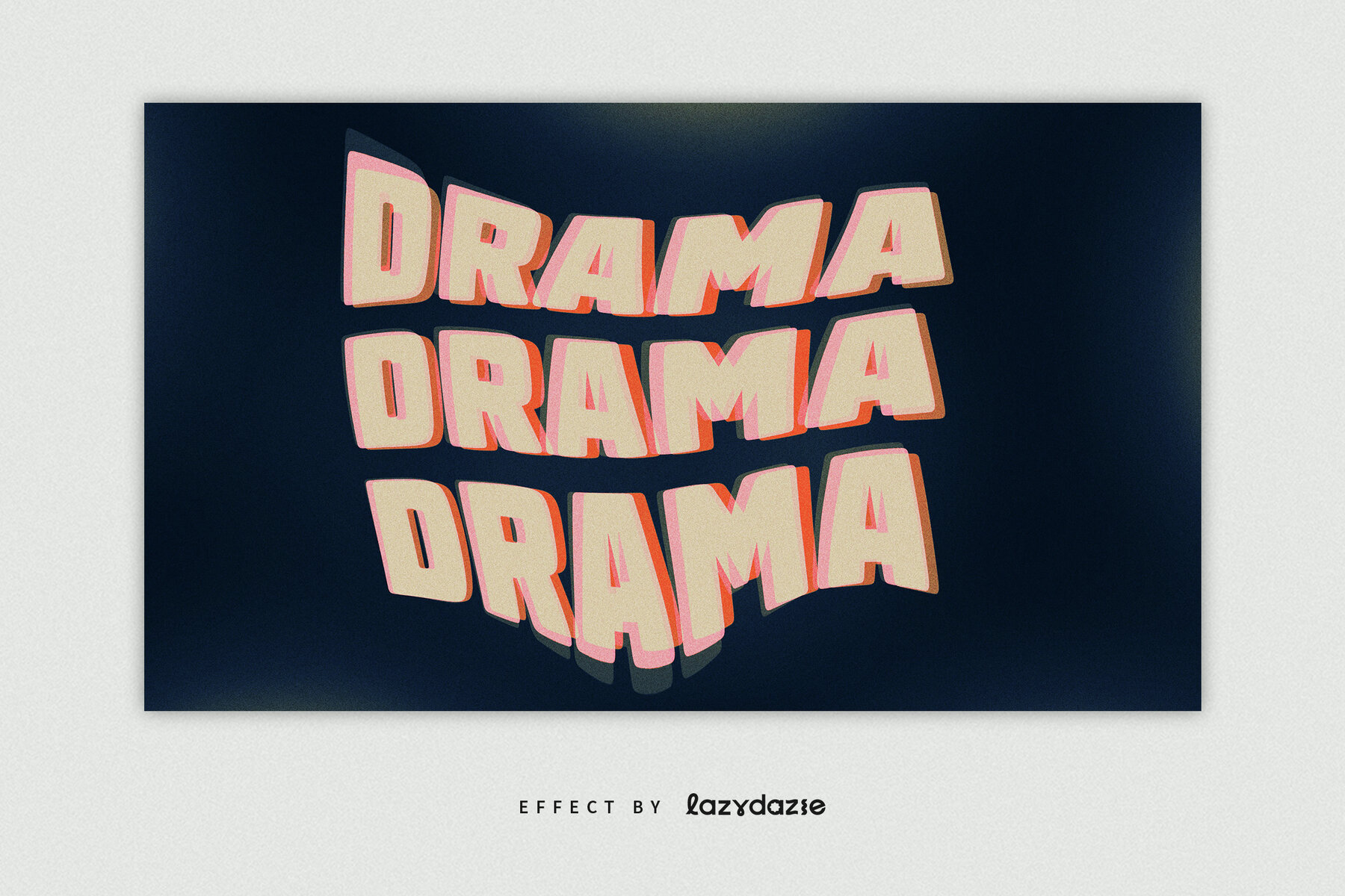 Layered Distorted Text Effect Mockup 5