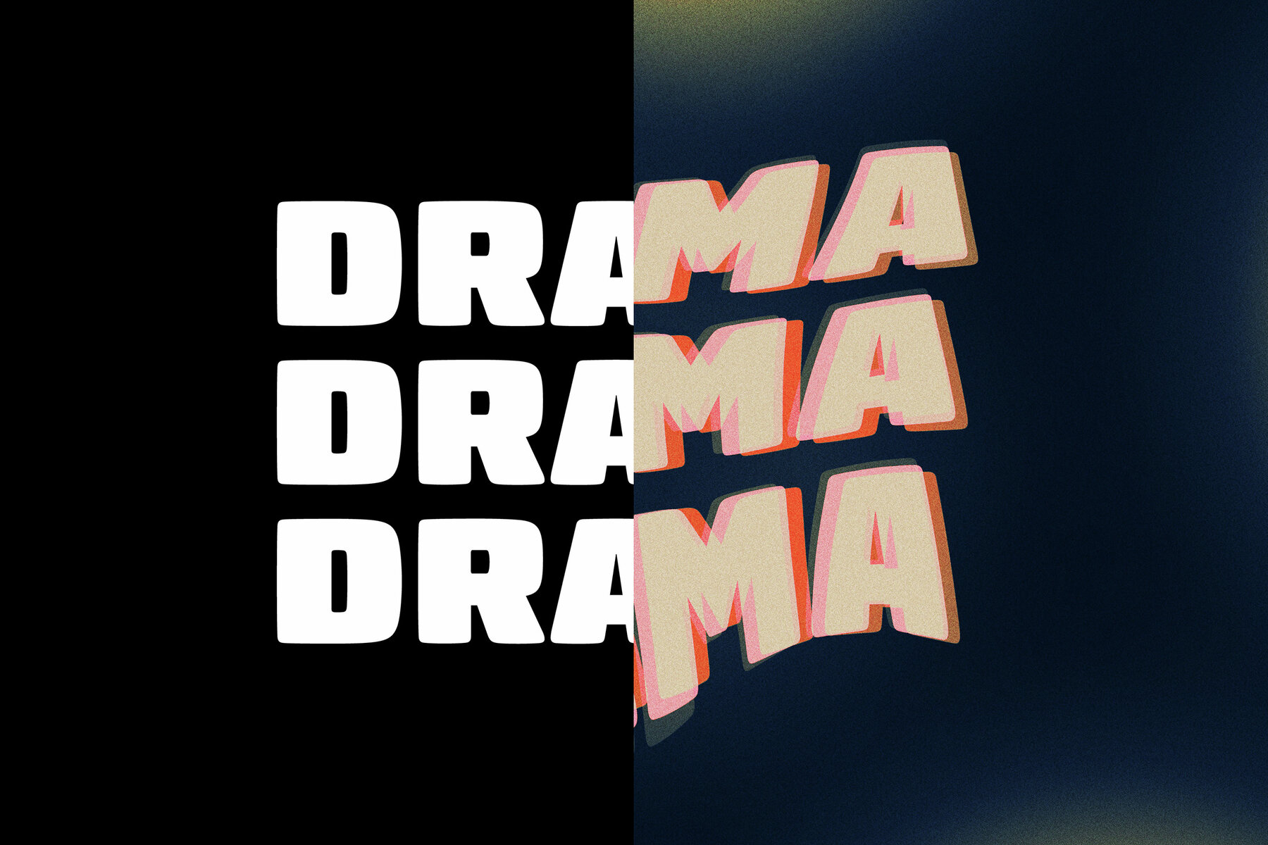 Layered Distorted Text Effect Mockup 7