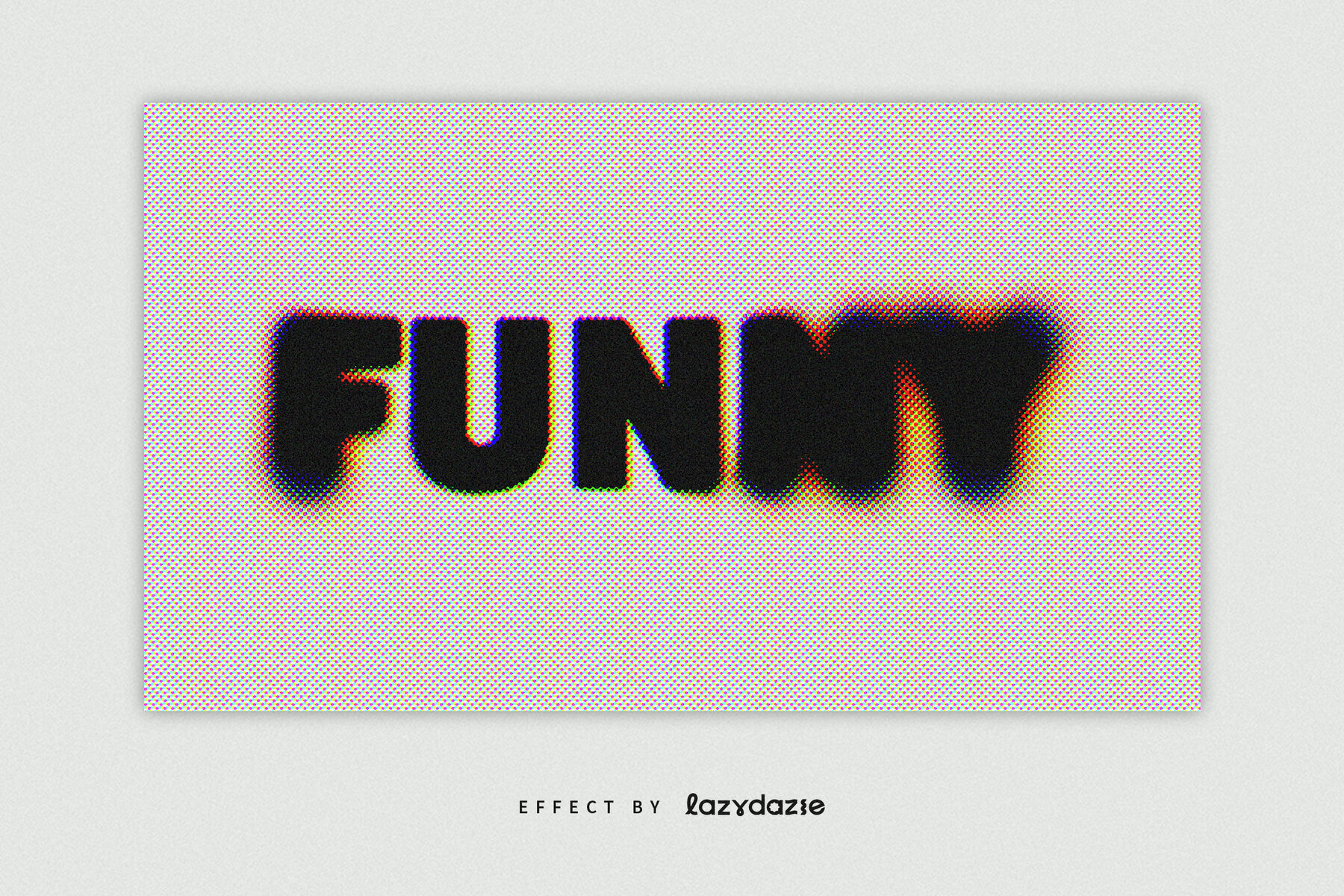 Halftone Ink Bleed Text Effect Mockup 3