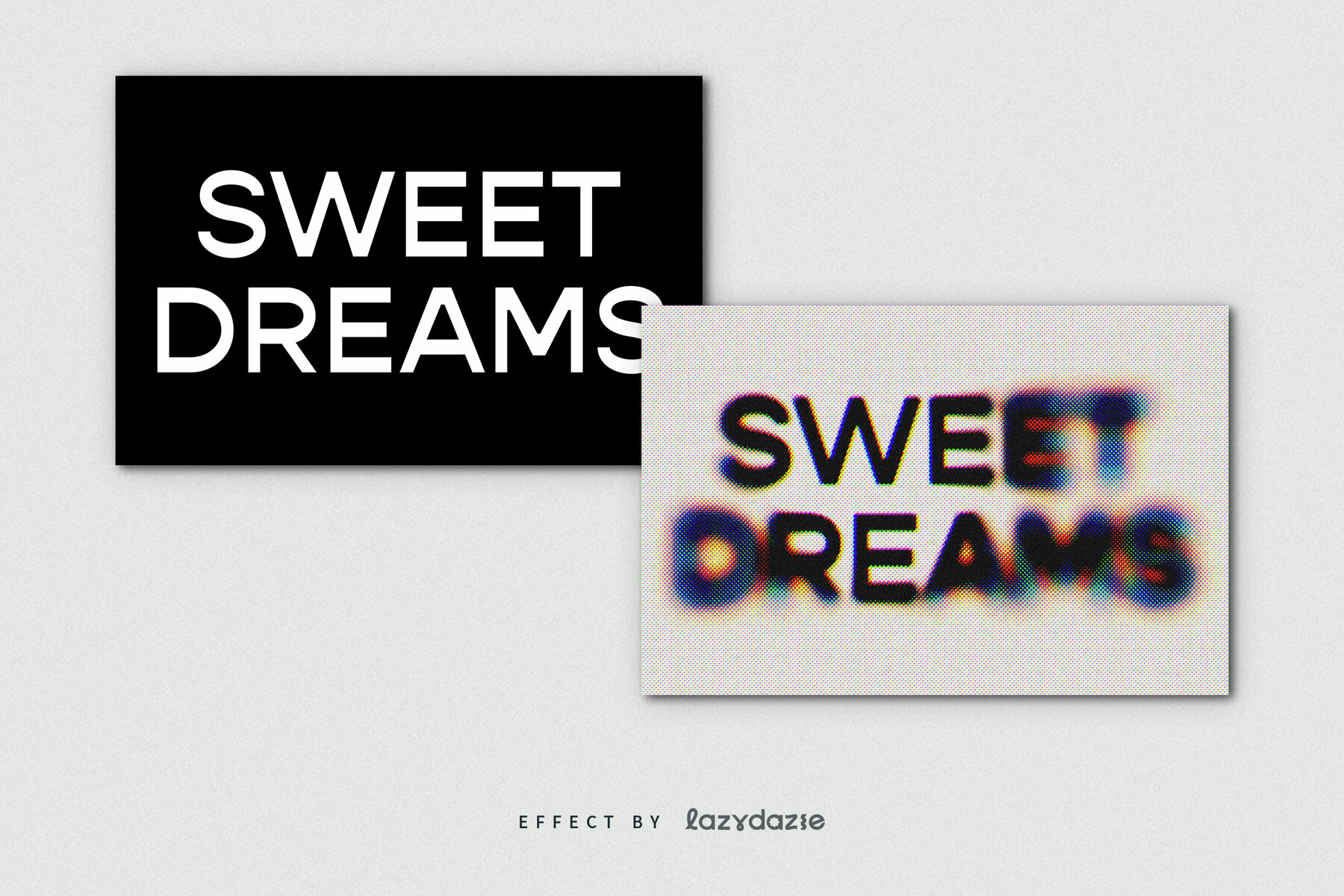 Halftone Ink Bleed Text Effect Mockup 8