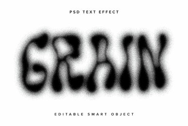 Dissolving Grain Text Effect Mockup