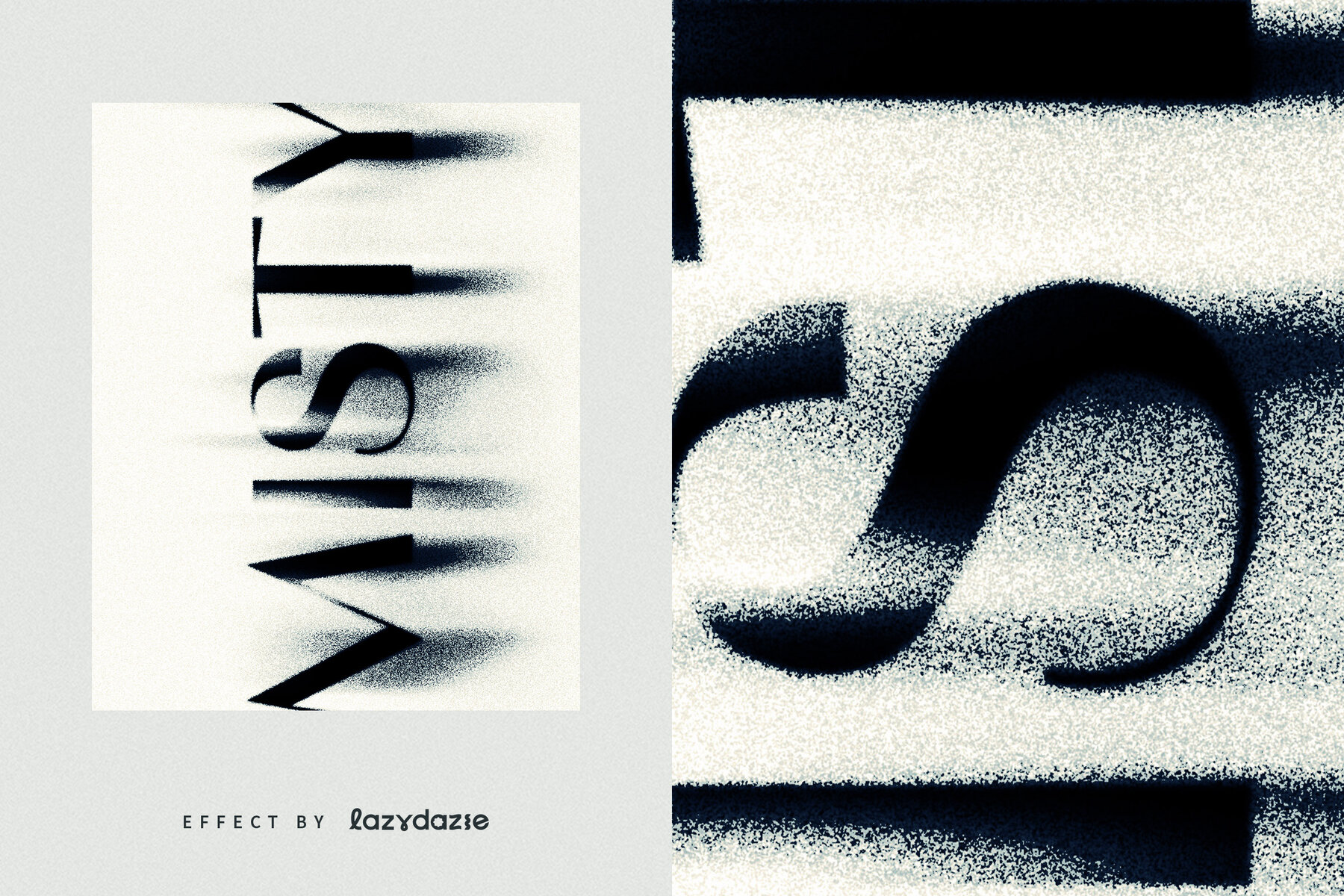 Dissolving Grain Text Effect Mockup 6