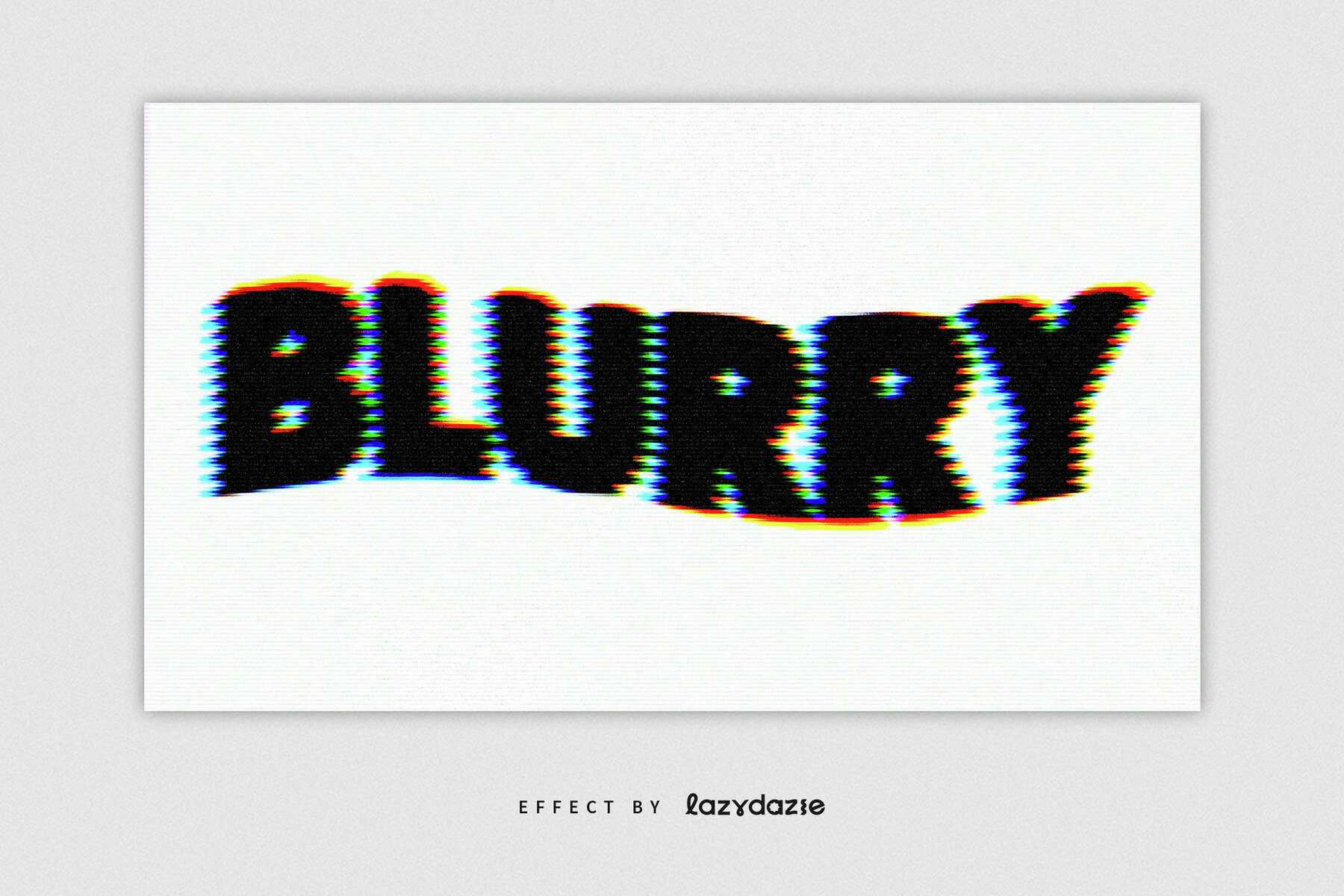 Warped Glitch Text Effect Mockup 2