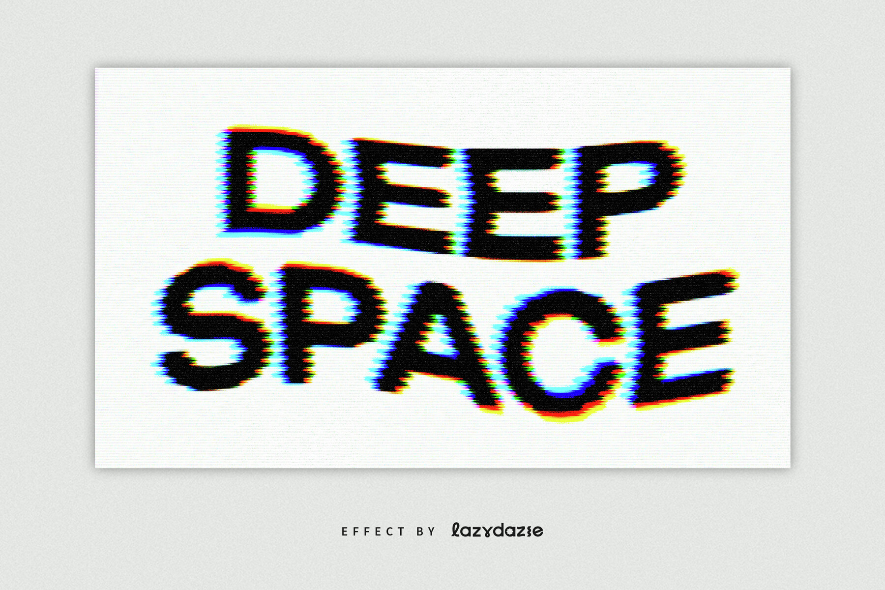 Warped Glitch Text Effect Mockup 4