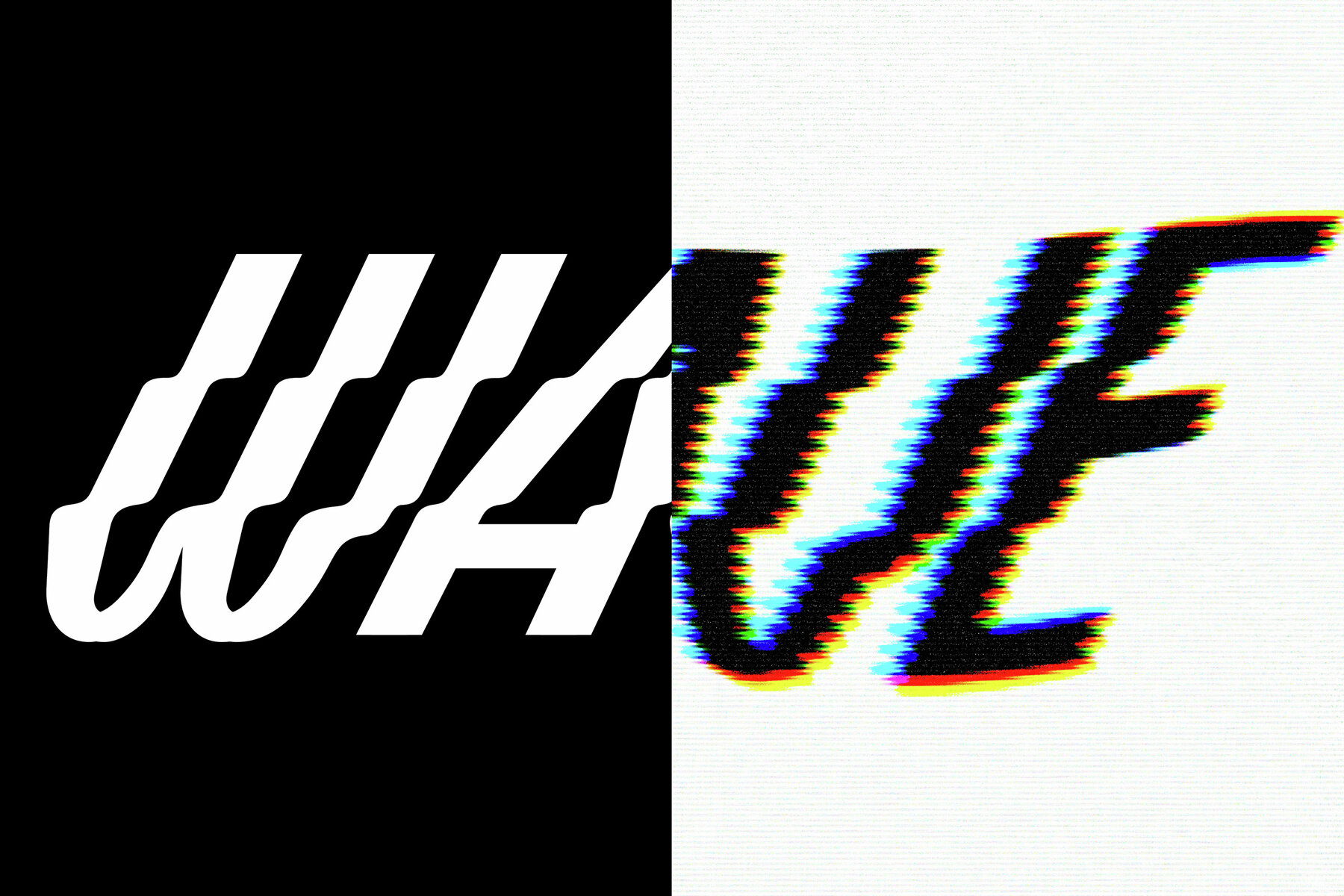 Warped Glitch Text Effect Mockup 7