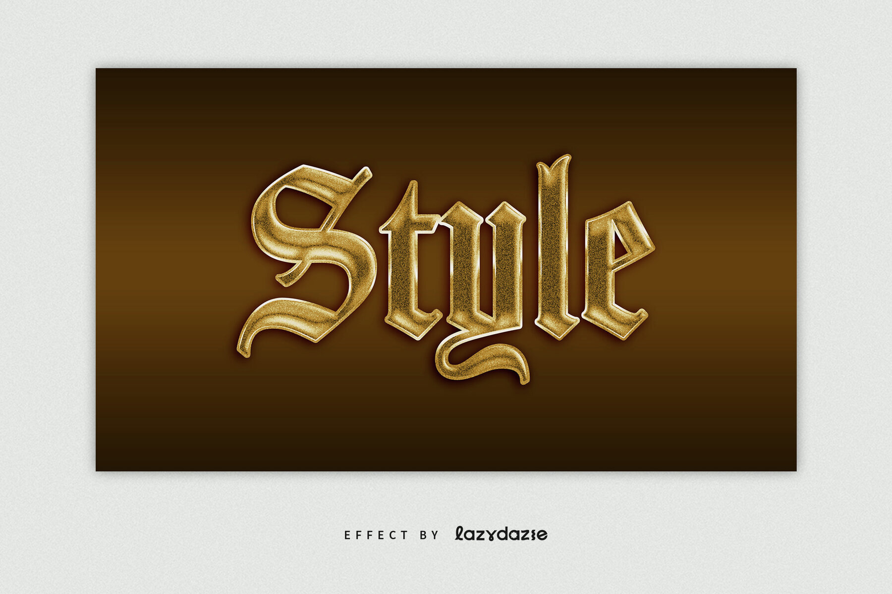 Textured Gold Chrome Text Effect Mockup 2