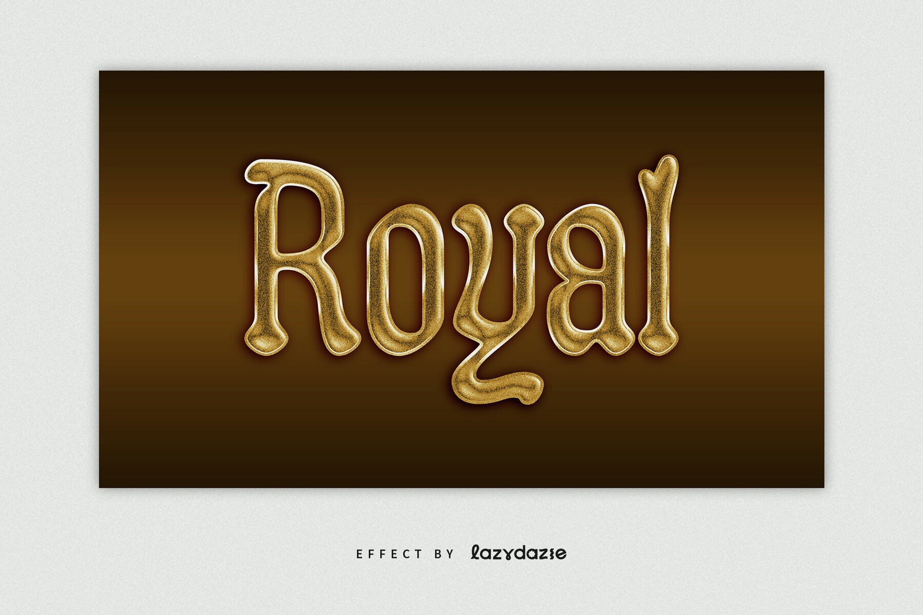 Textured Gold Chrome Text Effect Mockup 3