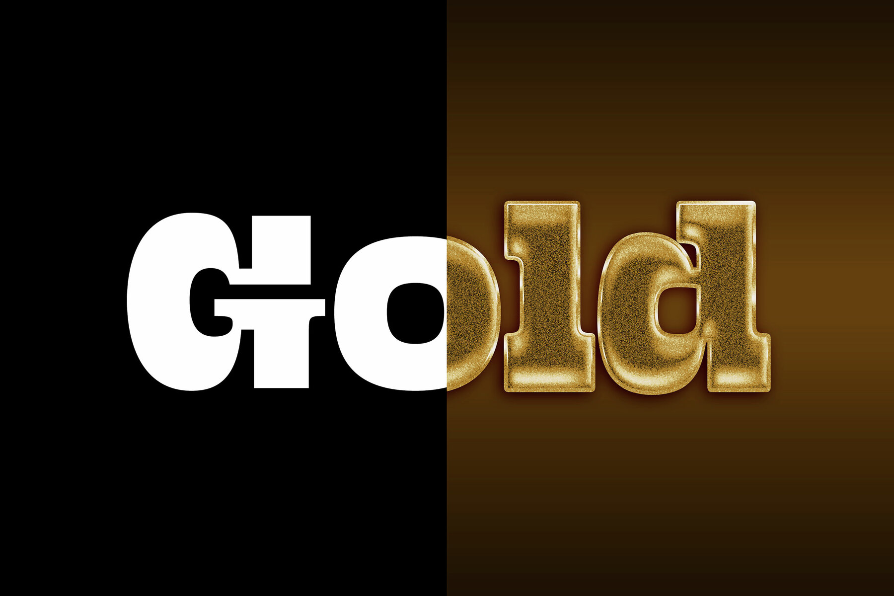 Textured Gold Chrome Text Effect Mockup 7