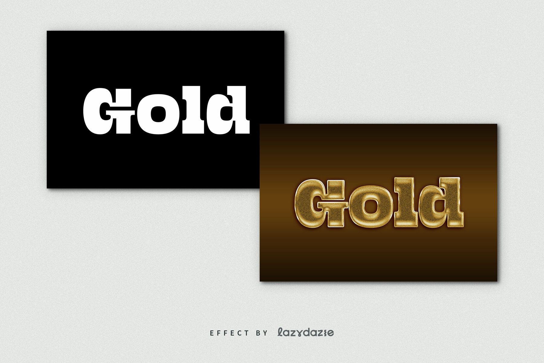 Textured Gold Chrome Text Effect Mockup 8