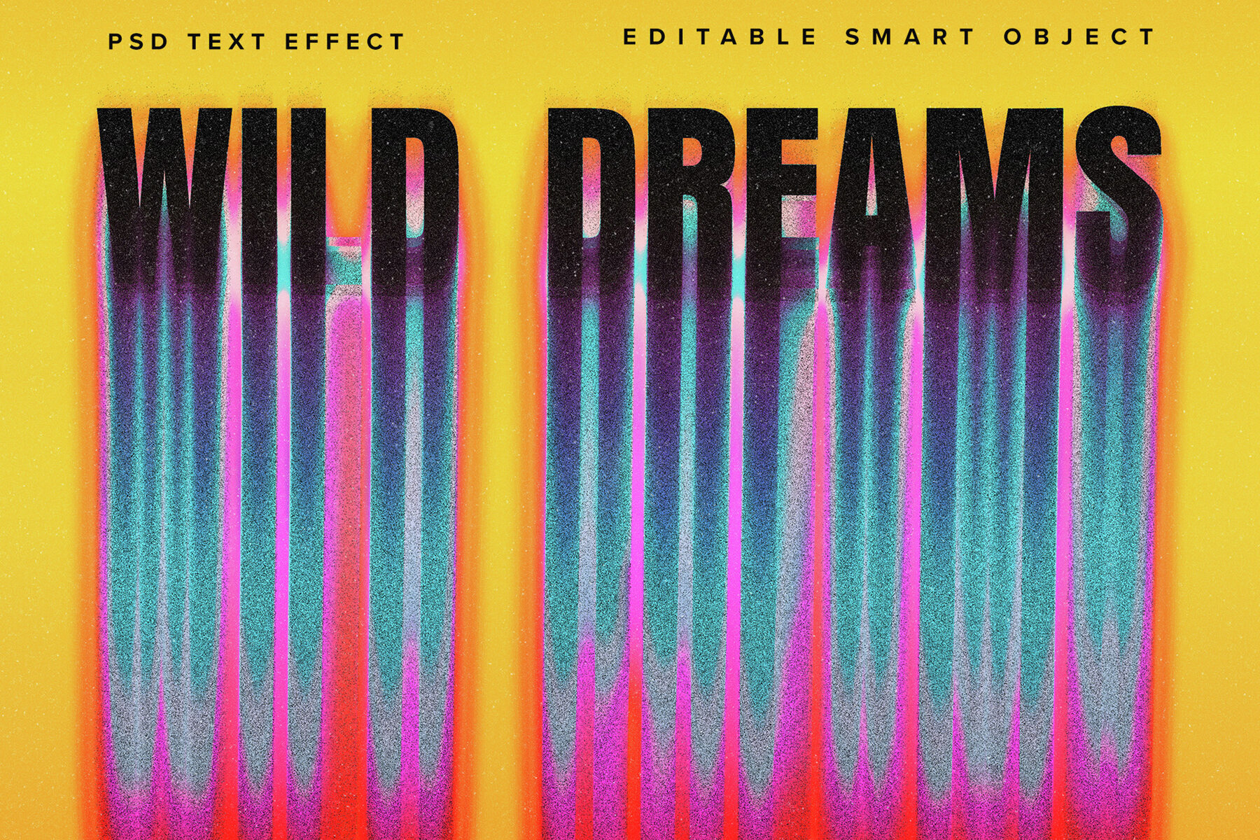 Colourful Melting Text Effect Mockup 1