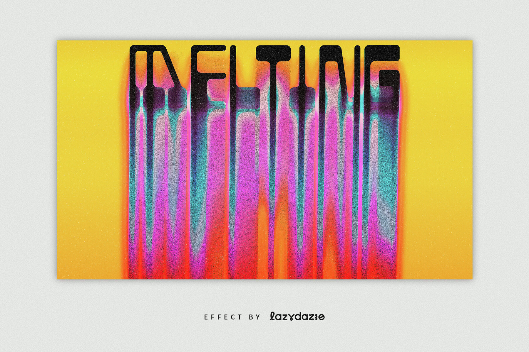 Colourful Melting Text Effect Mockup 2