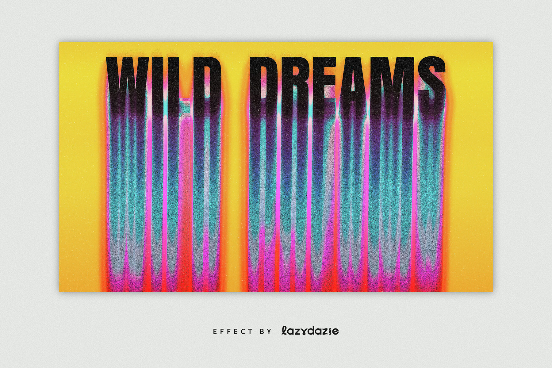 Colourful Melting Text Effect Mockup 3