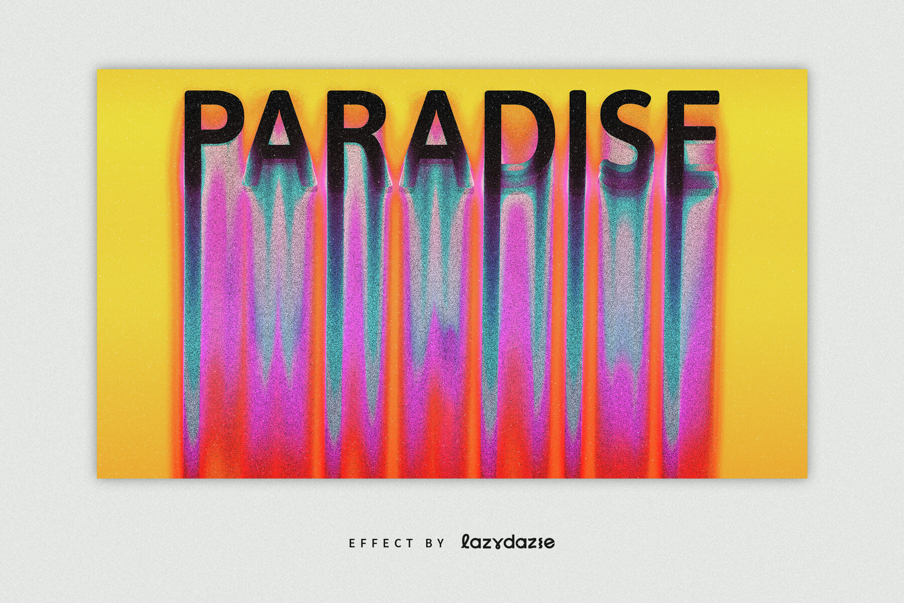 Colourful Melting Text Effect Mockup 4