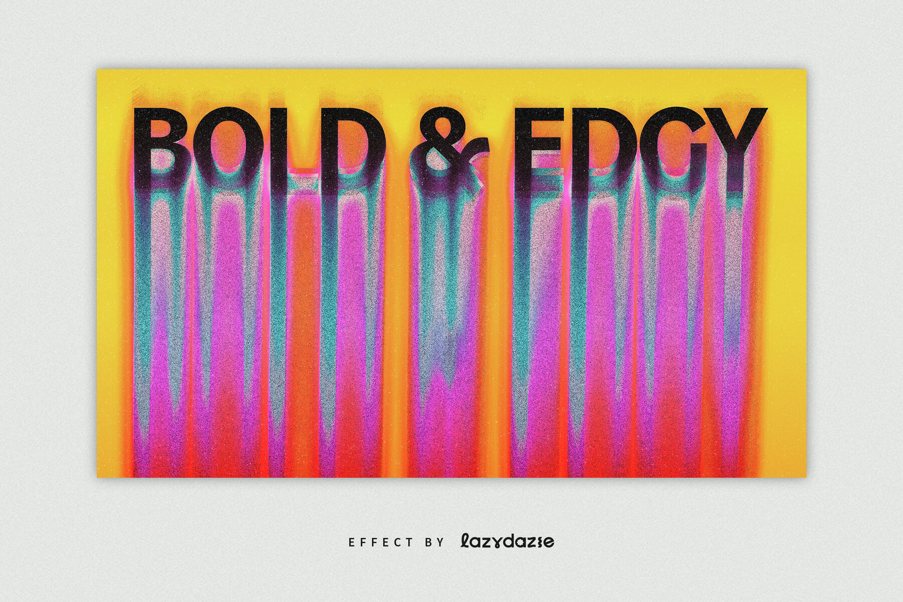 Colourful Melting Text Effect Mockup 5