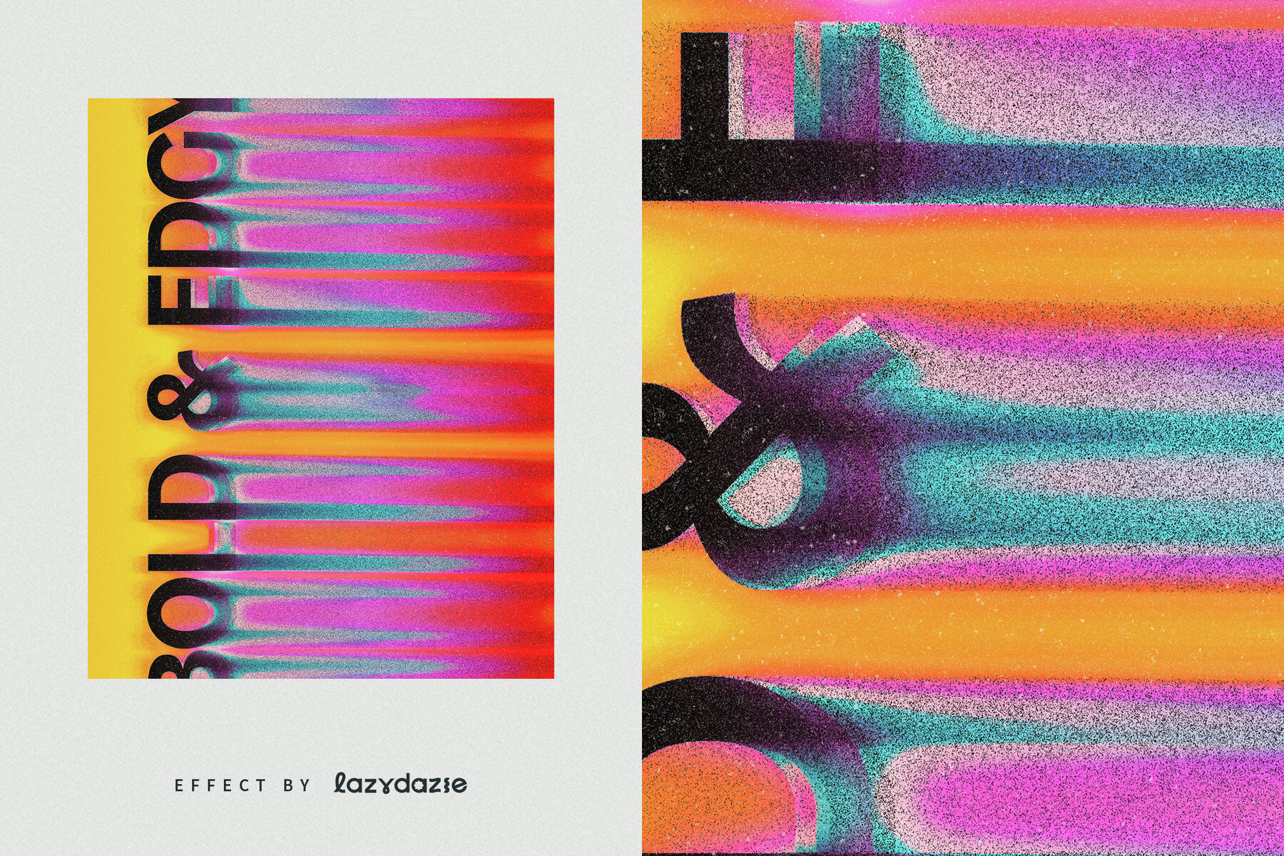 Colourful Melting Text Effect Mockup 6