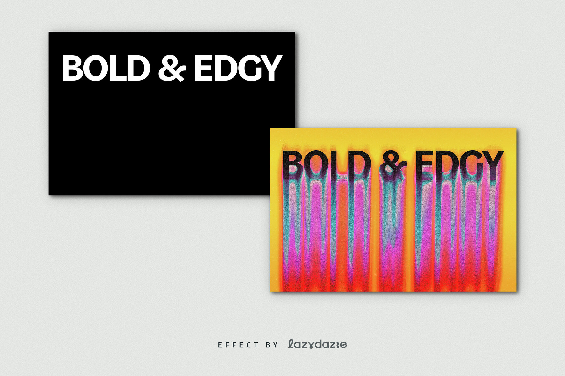 Colourful Melting Text Effect Mockup 8