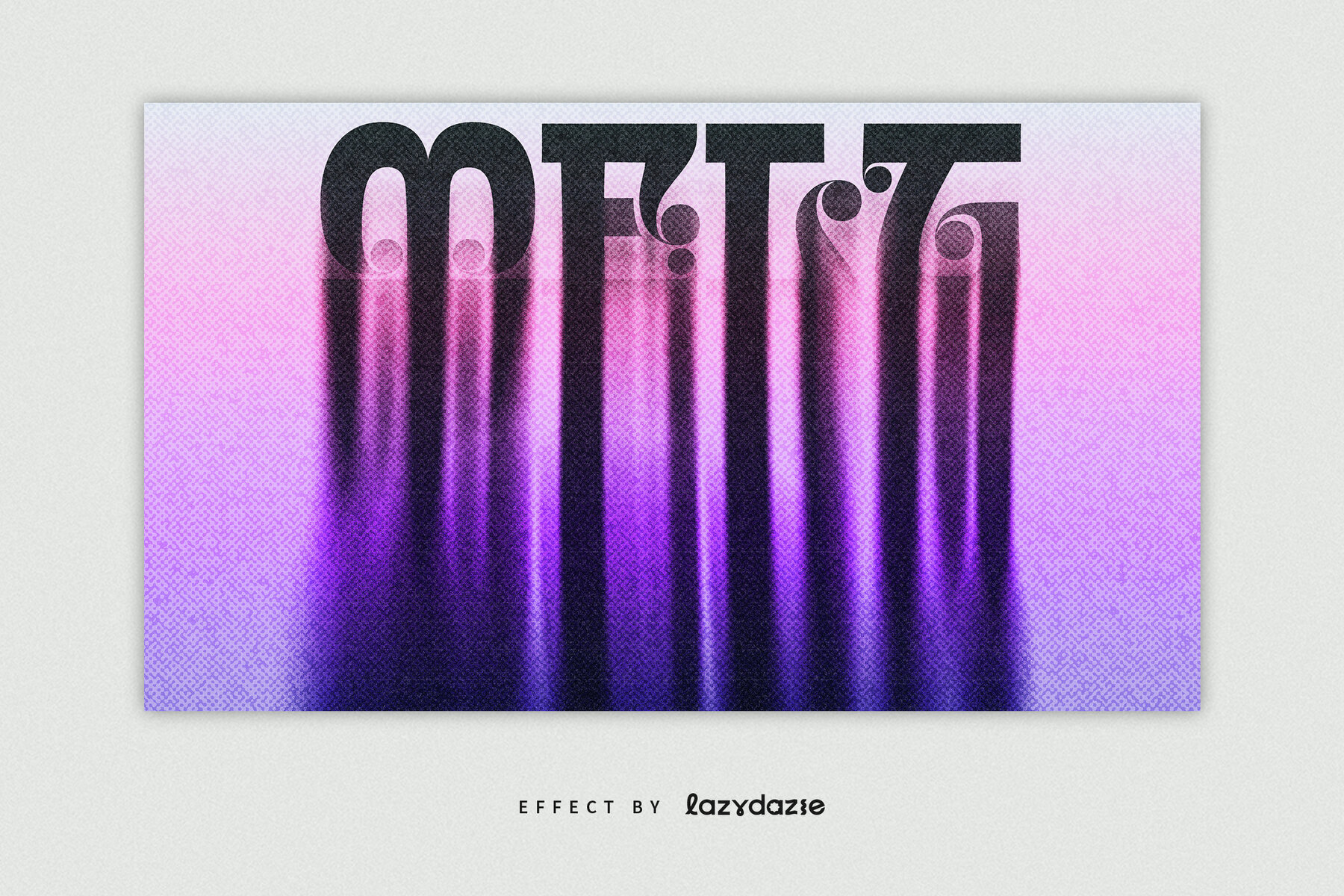 Melting Halftone Text Effect Mockup 2