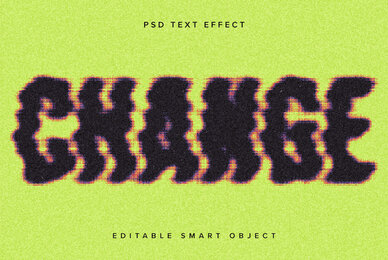 Grunge Crosshatch Text Effect Mockup