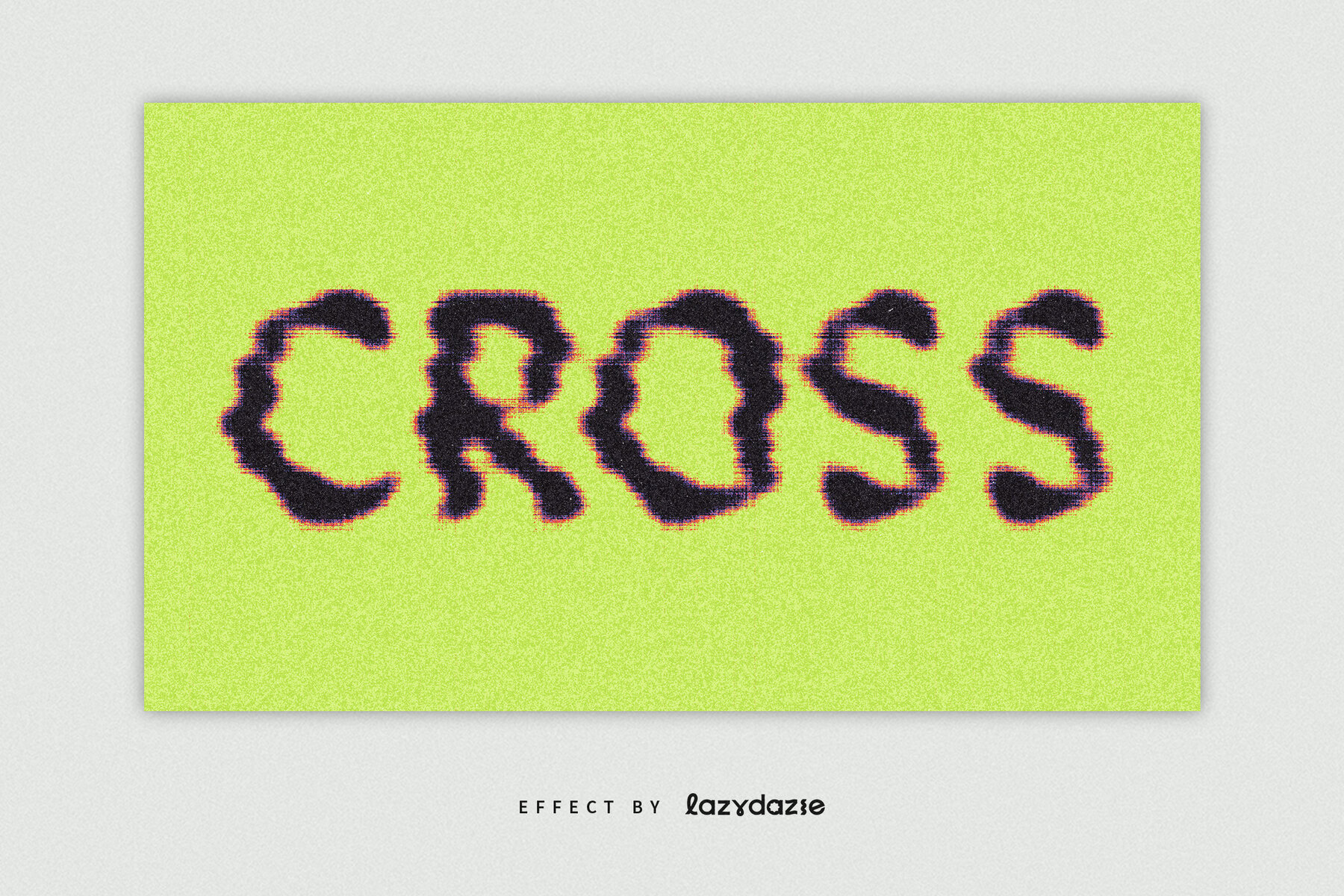 Grunge Crosshatch Text Effect Mockup 3