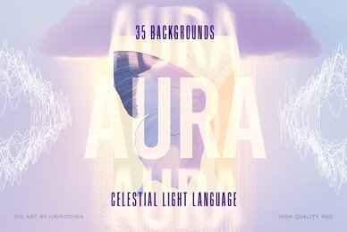 AURA   Celestial Light Language Backgrounds for Spiritual Design