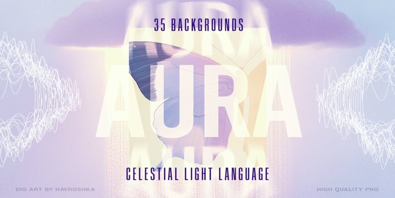 AURA   Celestial Light Language Backgrounds for Spiritual Design