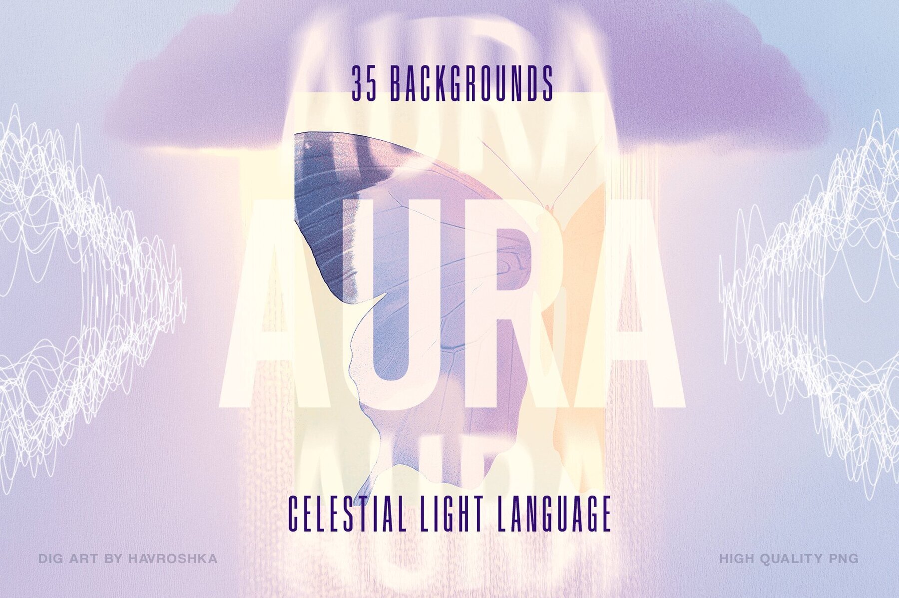 AURA   Celestial Light Language Backgrounds for Spiritual Design 1