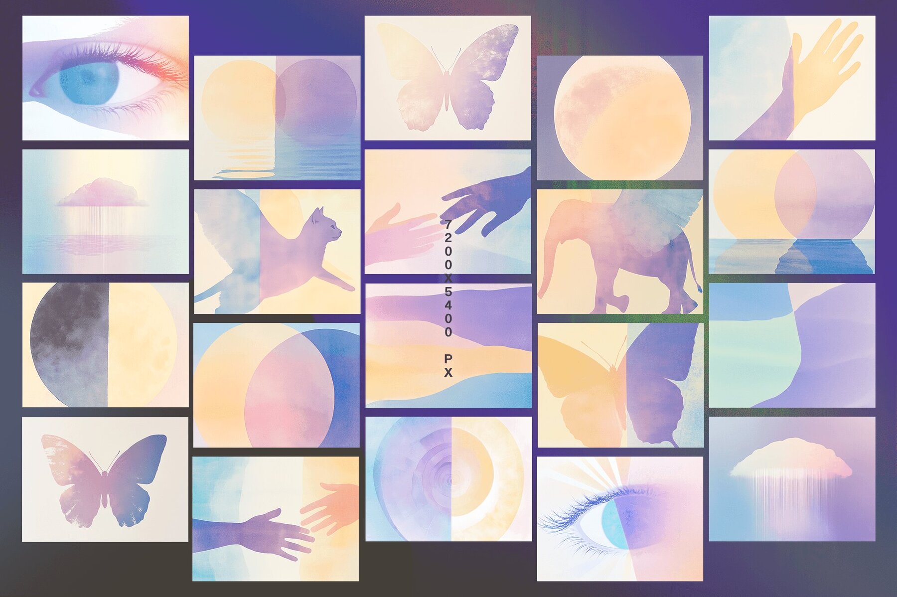 AURA   Celestial Light Language Backgrounds for Spiritual Design 5