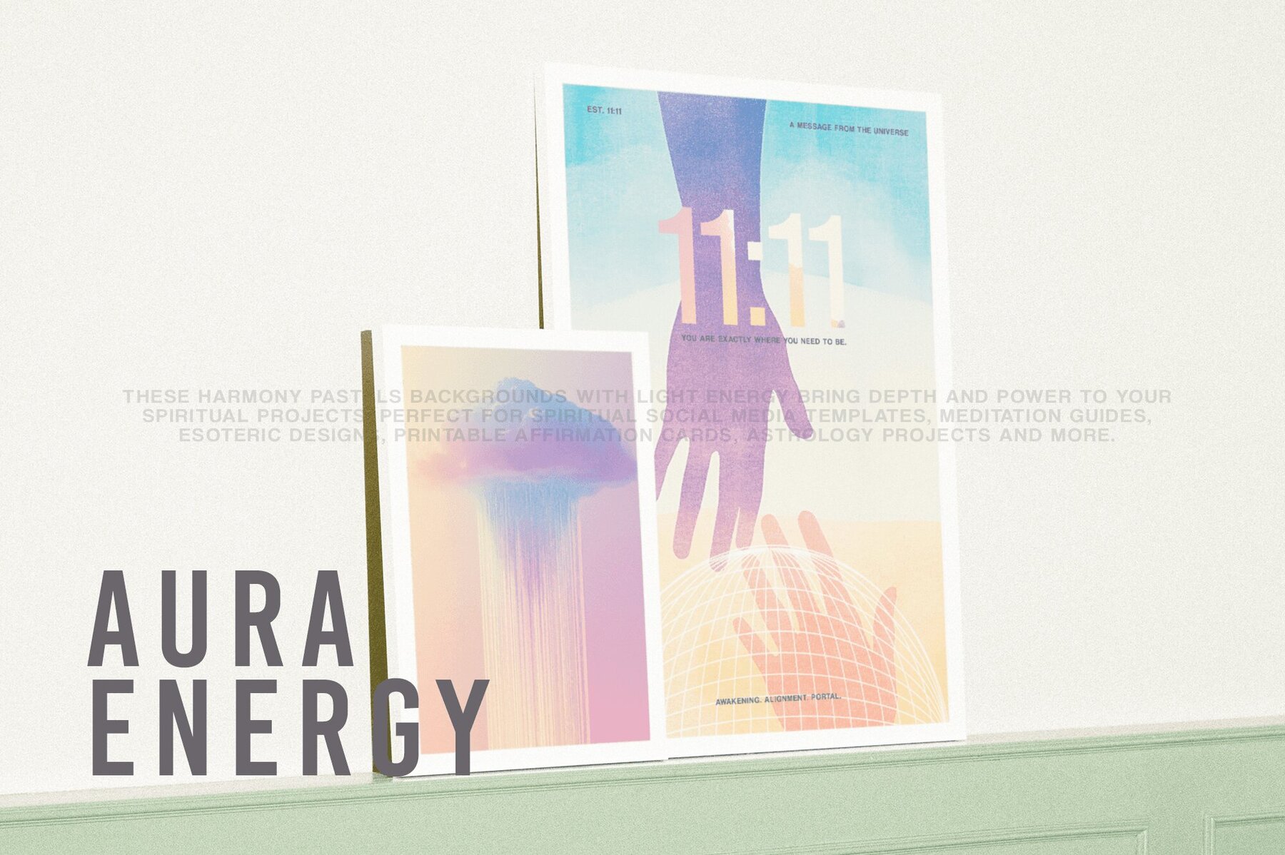 AURA   Celestial Light Language Backgrounds for Spiritual Design 6