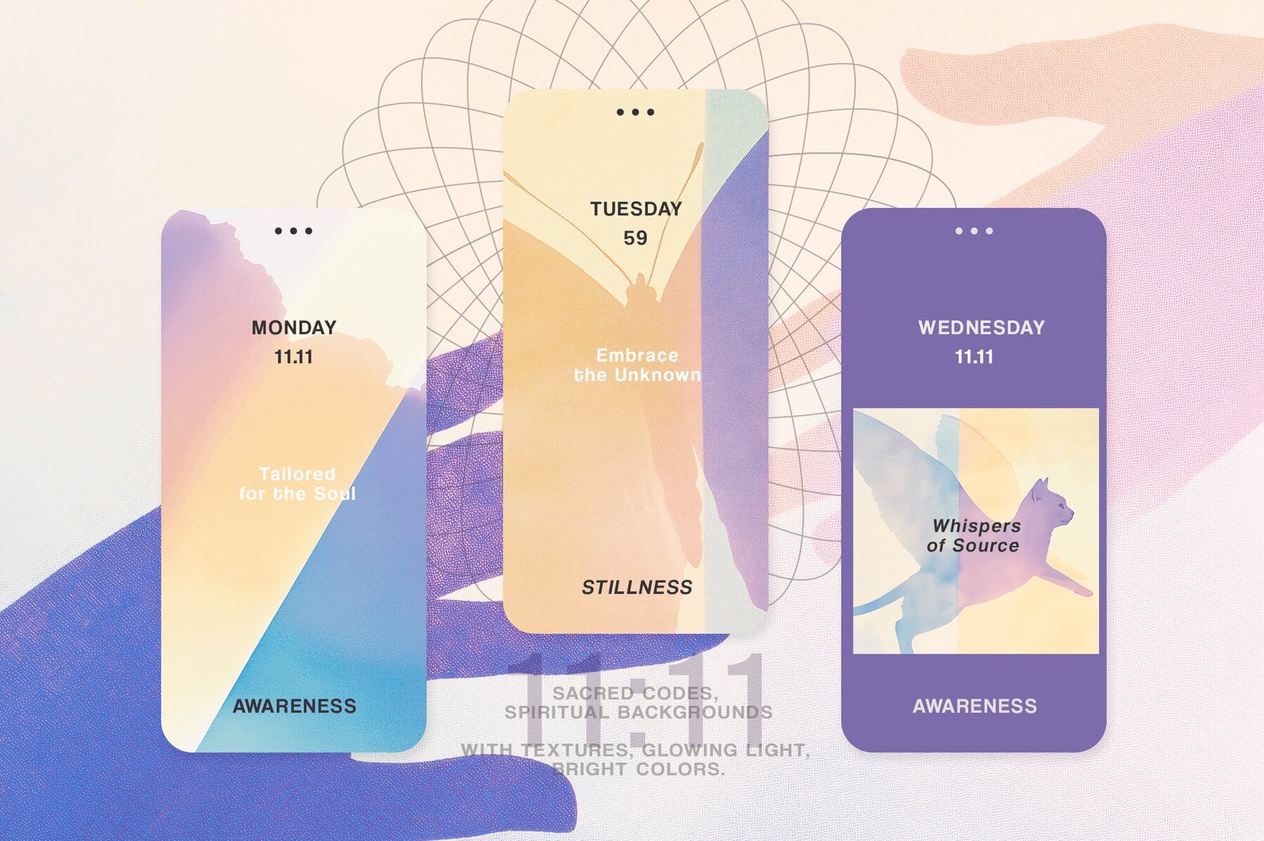 AURA   Celestial Light Language Backgrounds for Spiritual Design 8