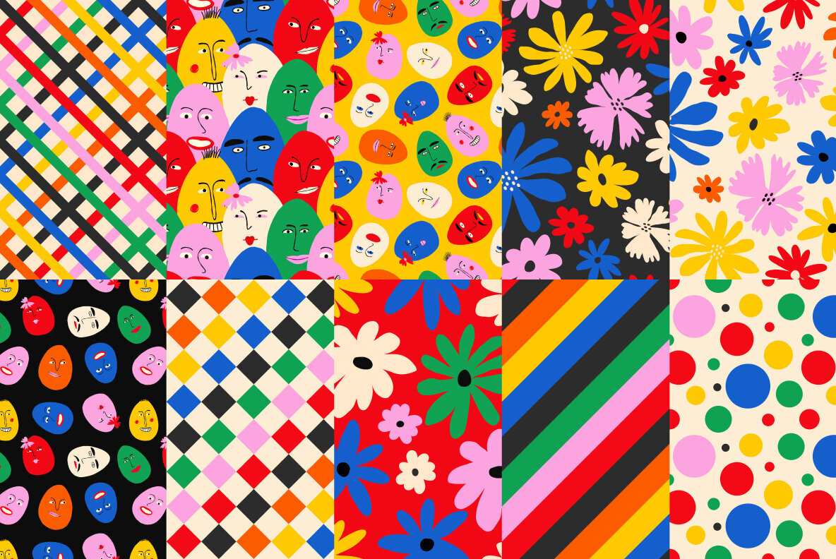 Cartoon Easter Patterns Pack 1