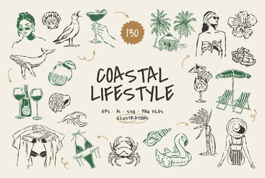 Coastal Lifestyle Illustrations