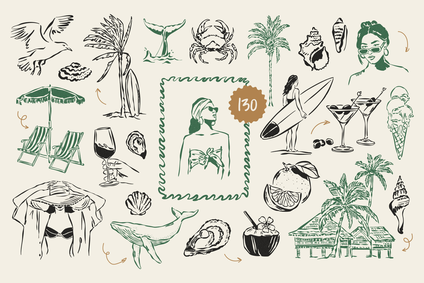 Coastal Lifestyle Illustrations 5