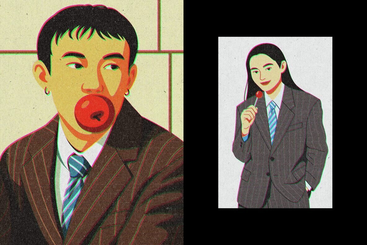 Retro Color Shifted Design Effect 2